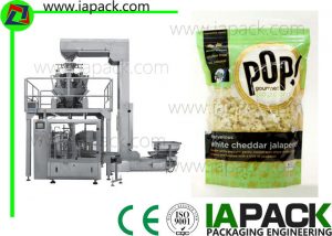 Popcorn Premade Pouch điền niêm phong máy với đa đầu quy mô